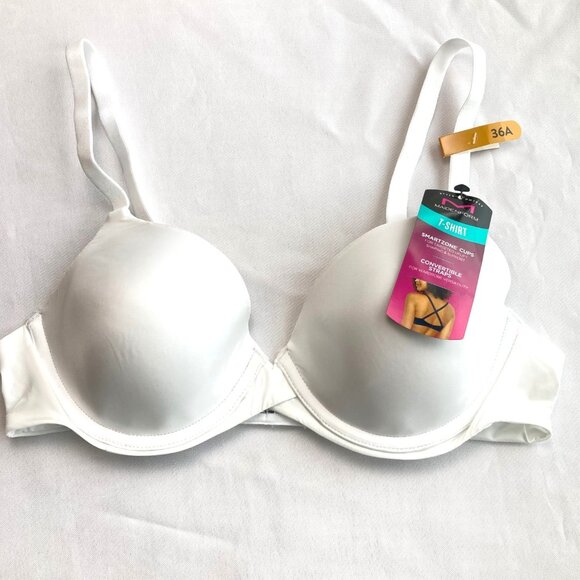 Maidenform One Fab Fit Demi Underwire T-Shirt Bra 36A White DM7543 NWT - Picture 2 of 9